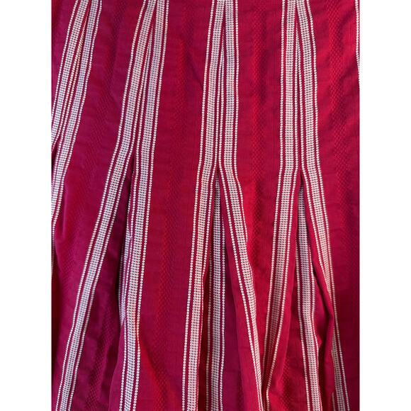 Talbots Skirt Womens 4P Hot Pink White Embroidery A Line Side Zip Casual Career - Picture 5 of 8